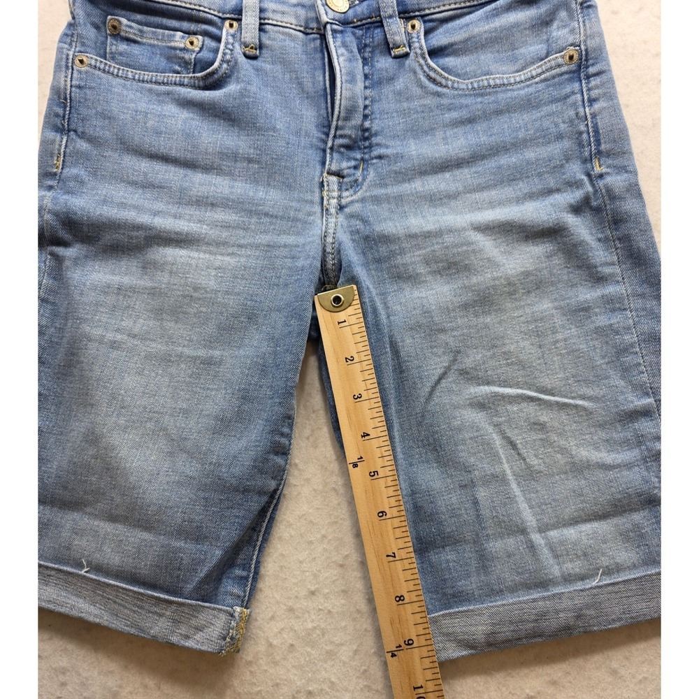 Ralph Lauren Women's Cuffed Hem Blue Denim Cut Off Jeans. Size 2 - Picture 5 of 8